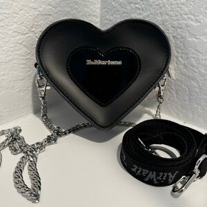 Dr.Martens Black Mini Heart Shaped Black Crossbody Purse